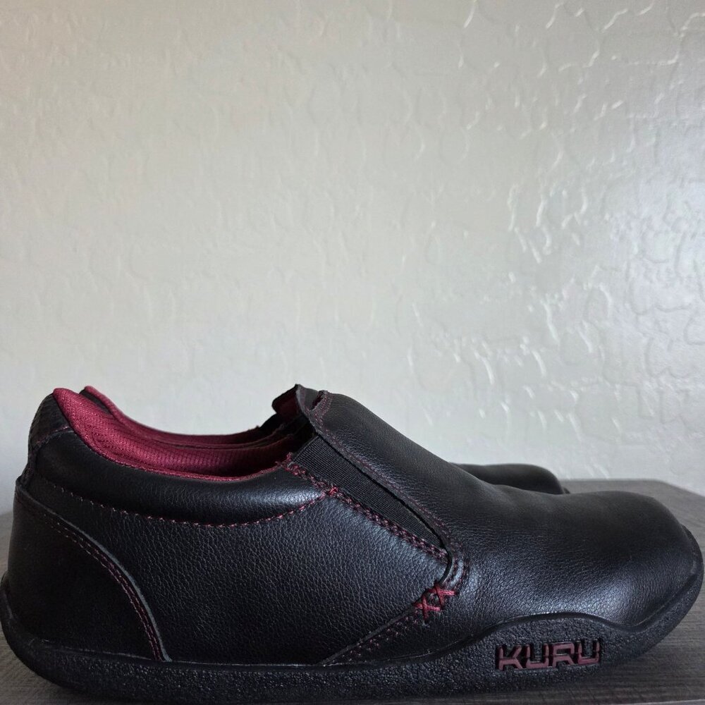Kuru Kivi Leather Slip-On Shoes Loafers Black Size Women's 9.5 Comfort Casual